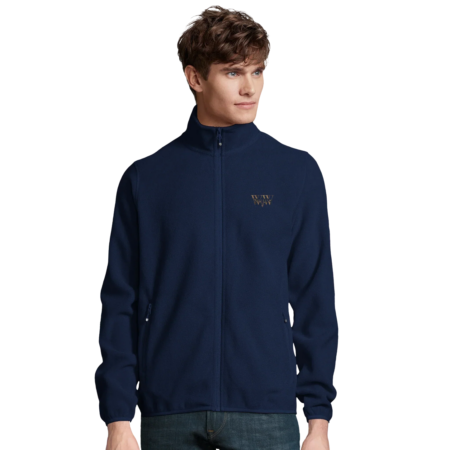 Discover the WanderWest Coastal Fleece in Navy, crafted from recycled polyester fleece. Perfect for coastal walks and road trips with warmth and authentic style.