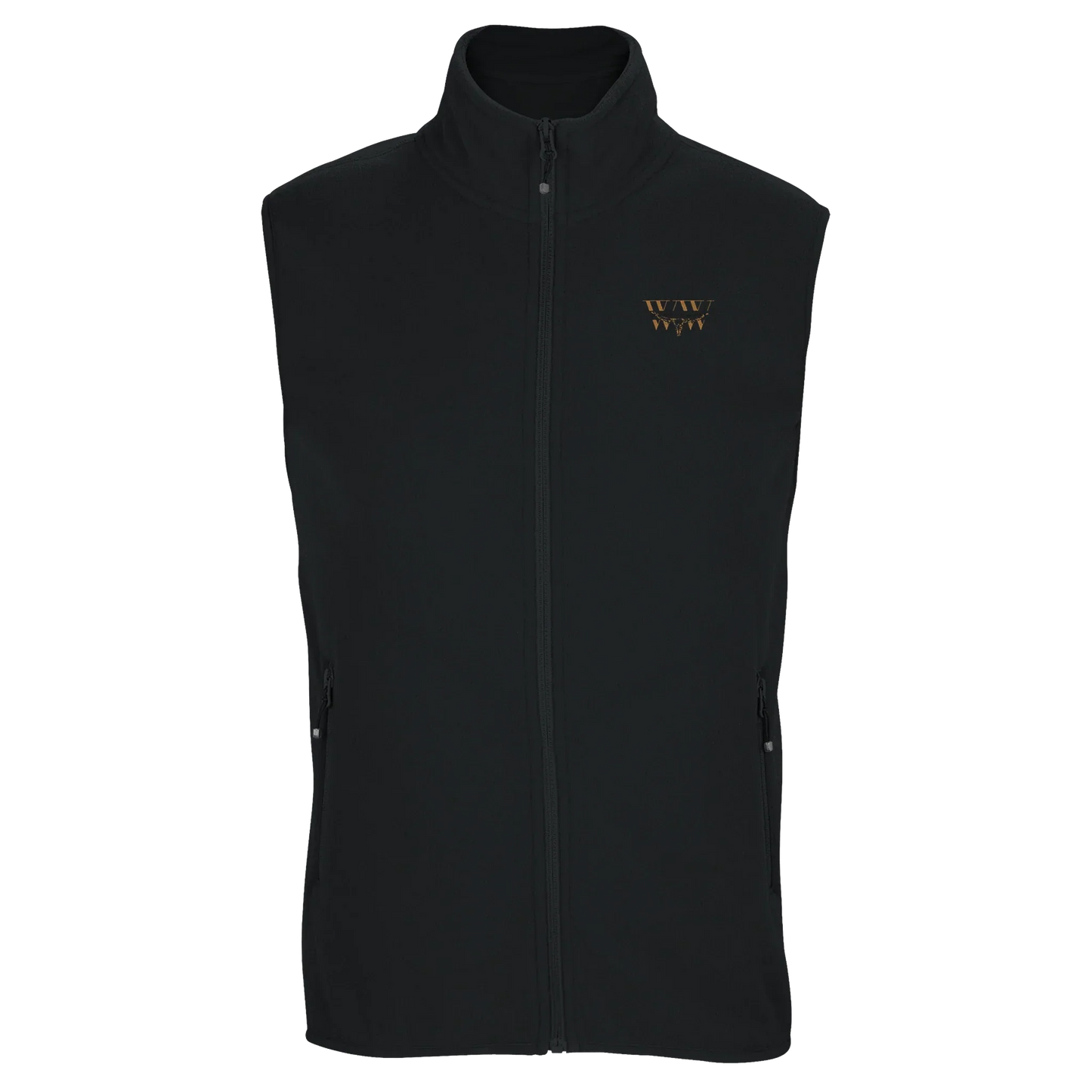 Discover the WanderWest Midnight Gilet, a sustainable black microfleece vest ideal for layering on outdoor adventures. Shop now for eco-conscious style and comfort.