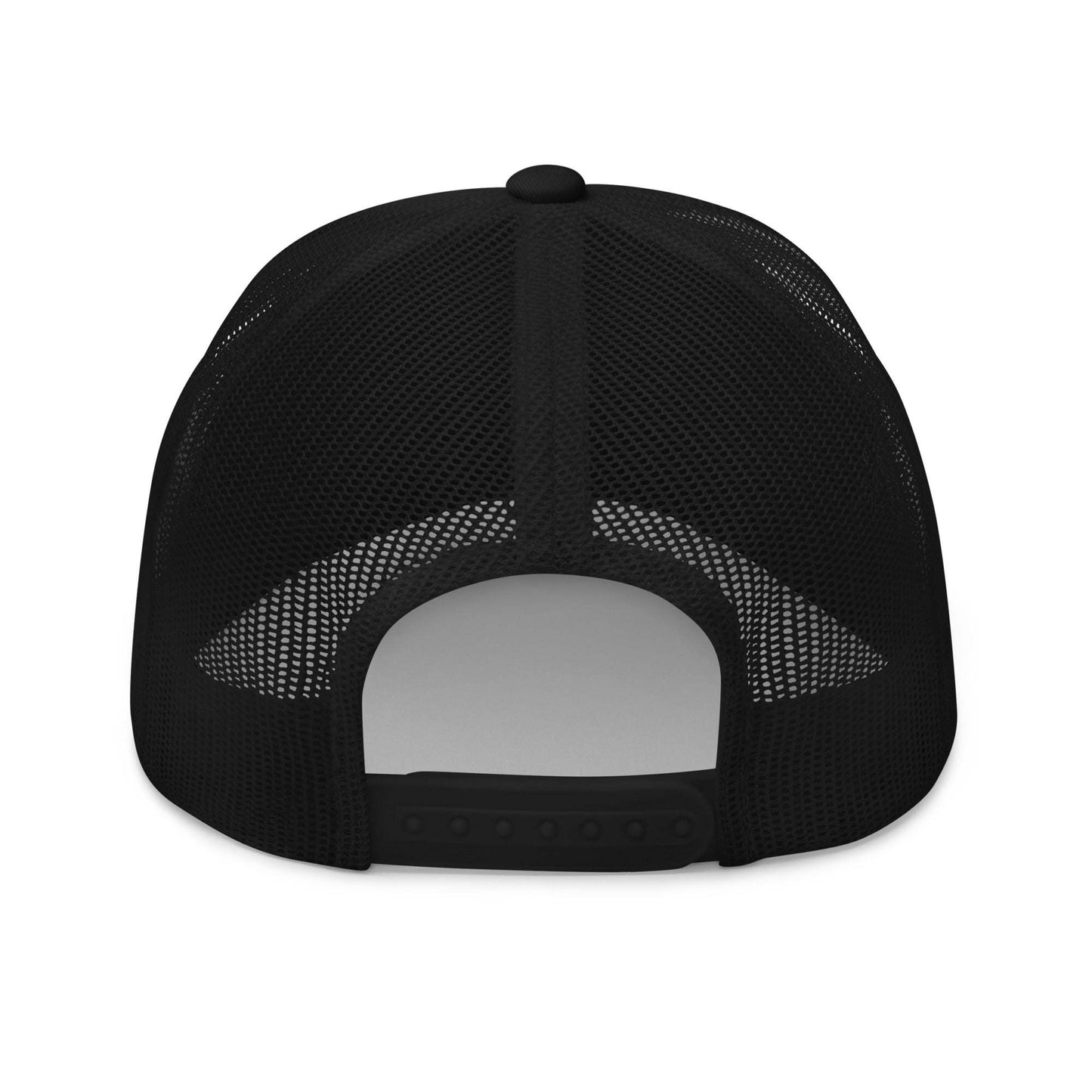 Longhorn Bull Skull Trucker Cap with mesh back and adjustable closure.
