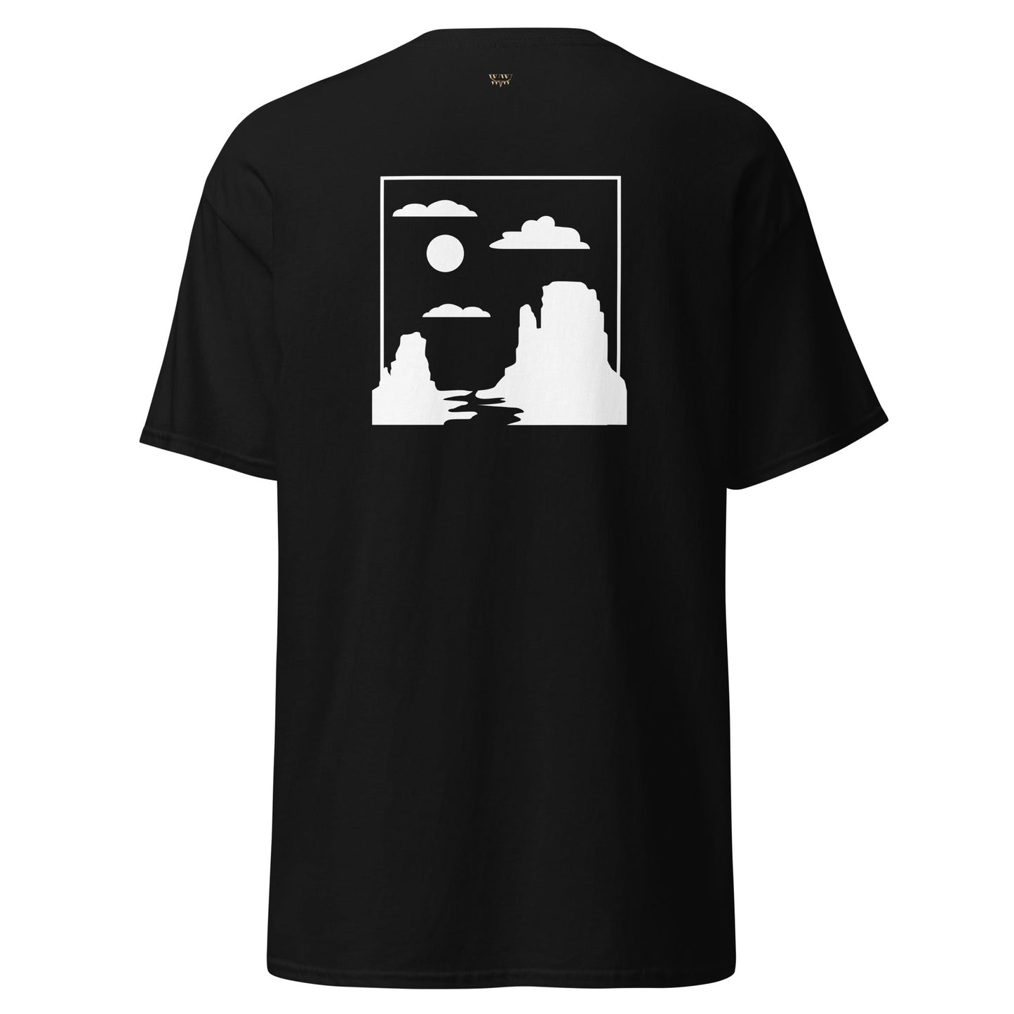 Monument Valley Unisex classic tee with minimalist landscape design.