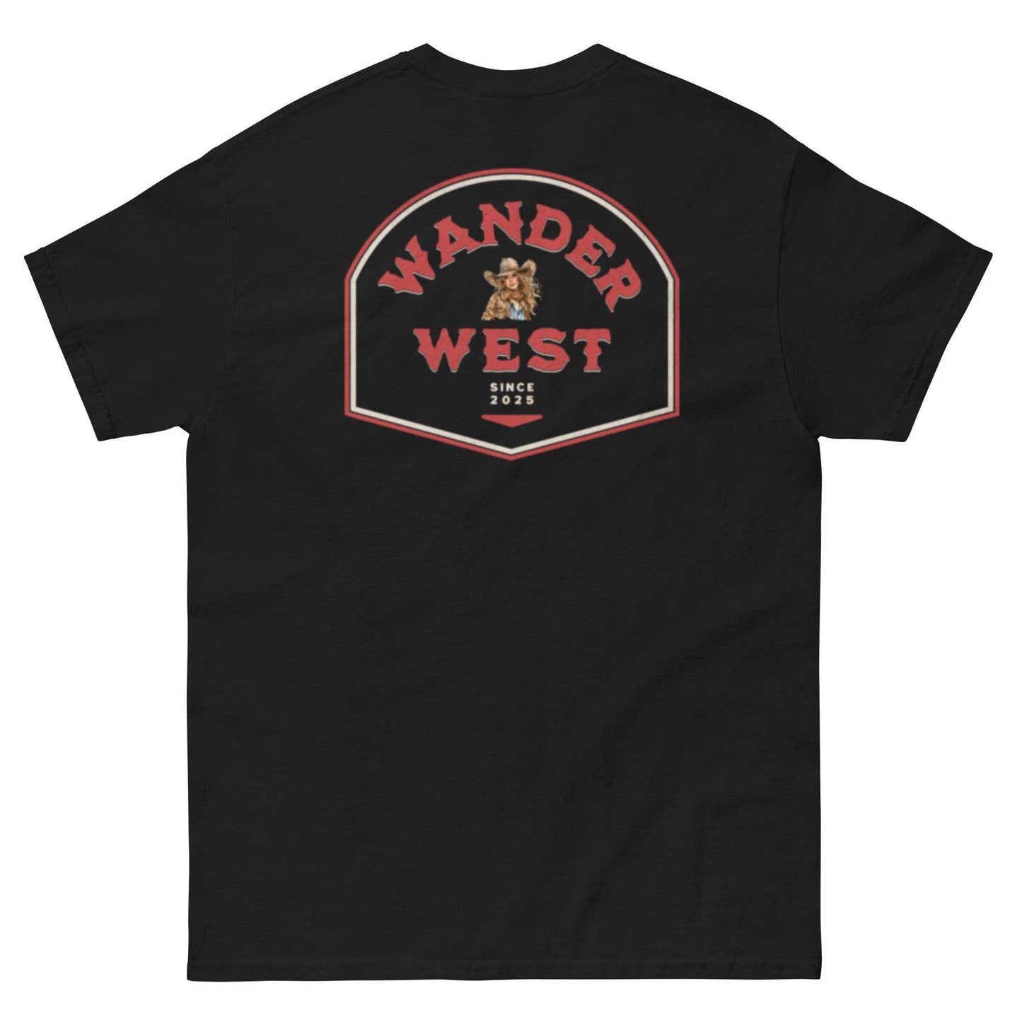 Bold, timeless, and rooted in heritage. The Western Crest Tee is a strong nod to western tradition, carrying the WanderWest emblem with confidence. The Western Crest Tee in black delivers a clean, striking look that never dates. Made from 100% cotton, the Western Crest Tee features a structured unisex fit with sharp ed