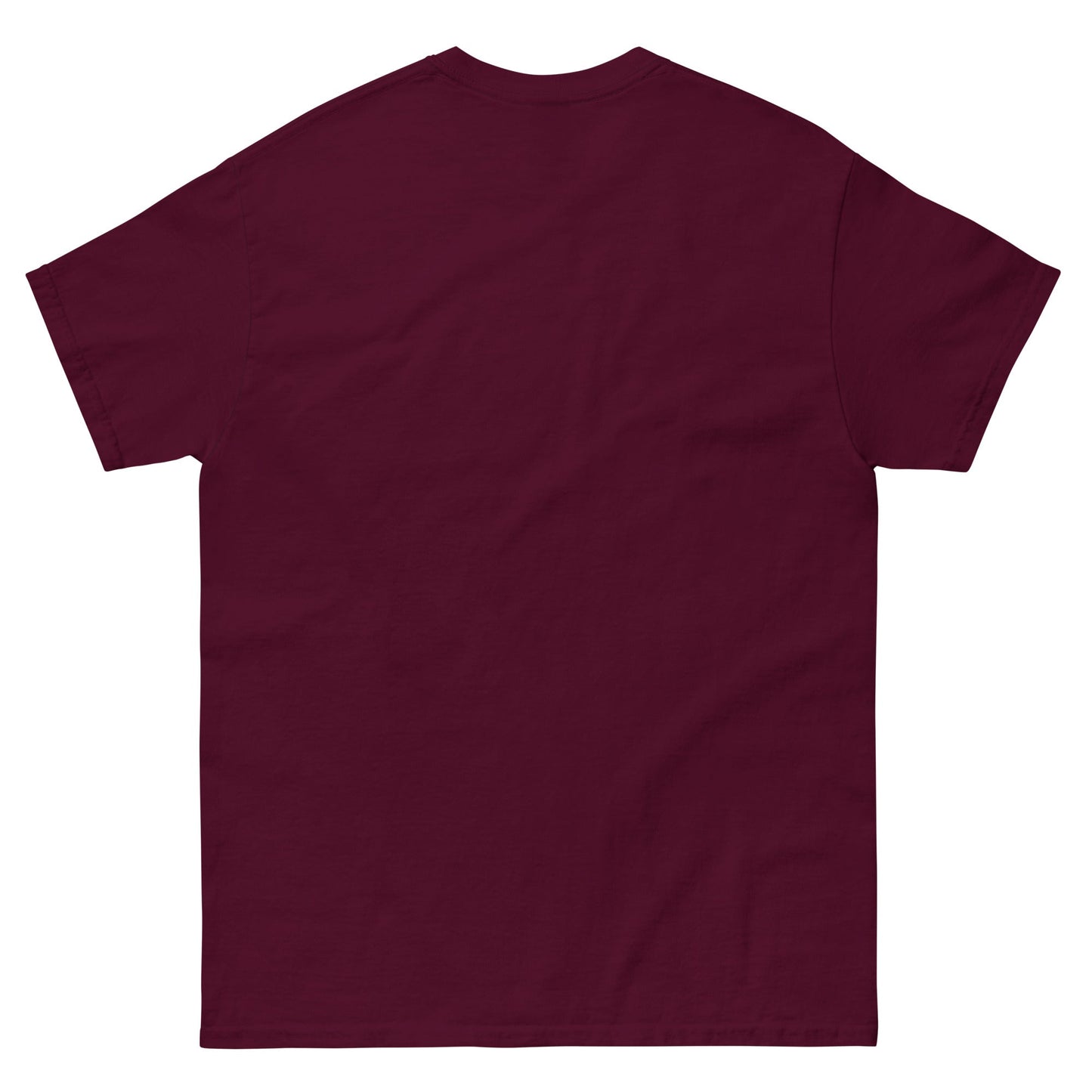 Maroon WanderWest Logo Embroidered unisex classic cotton tee back view