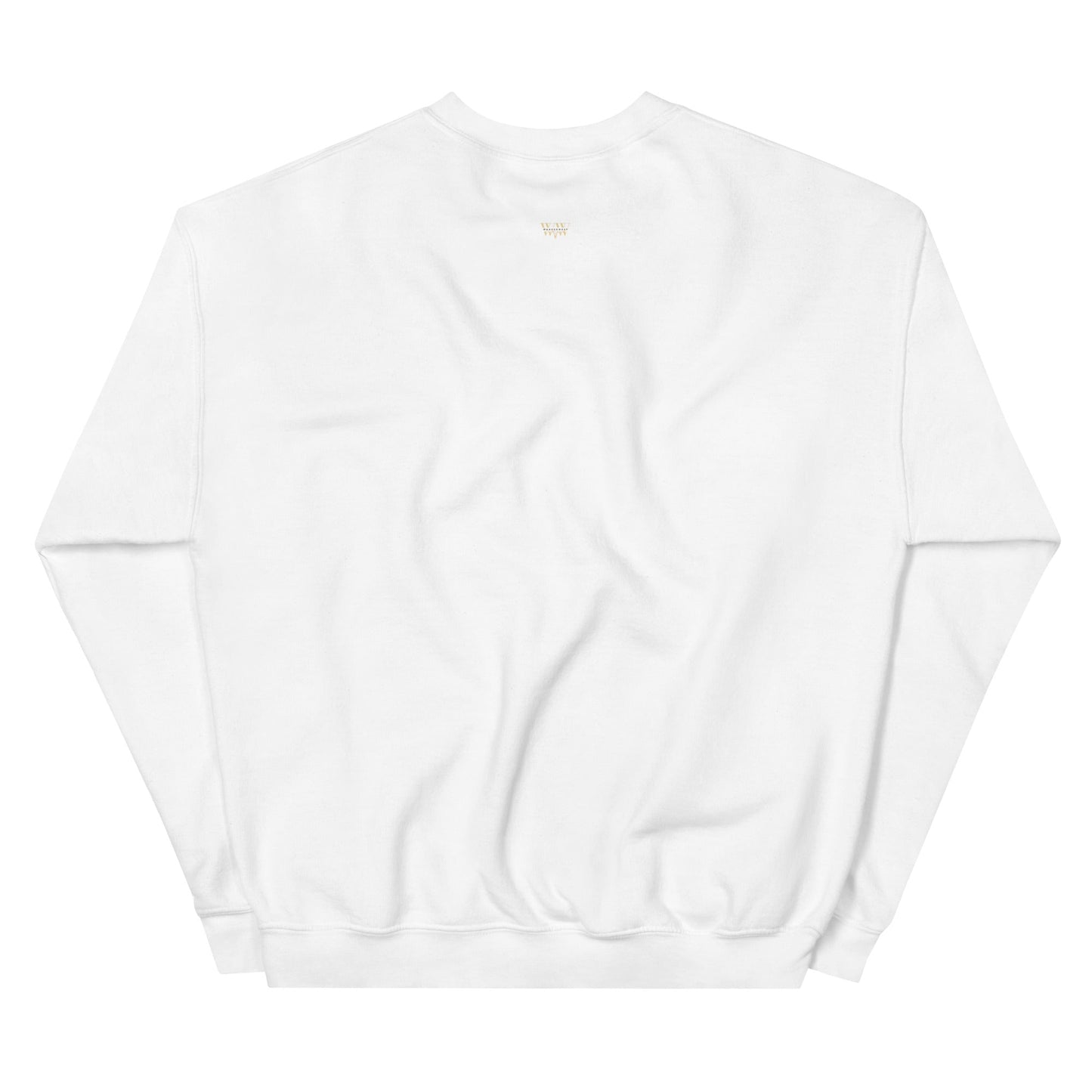White Bull Skull unisex sweatshirt back view with classic fit and ribbed cuffs.