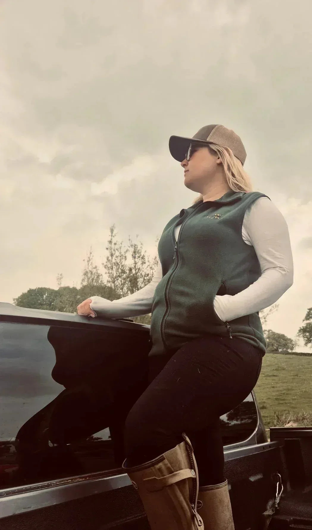 WanderWest country fleeces and gilets styled for UK outdoor wear and western-inspired layering