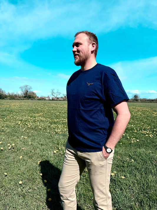 Longhorn Bull Skull Deepwater Tee – Navy