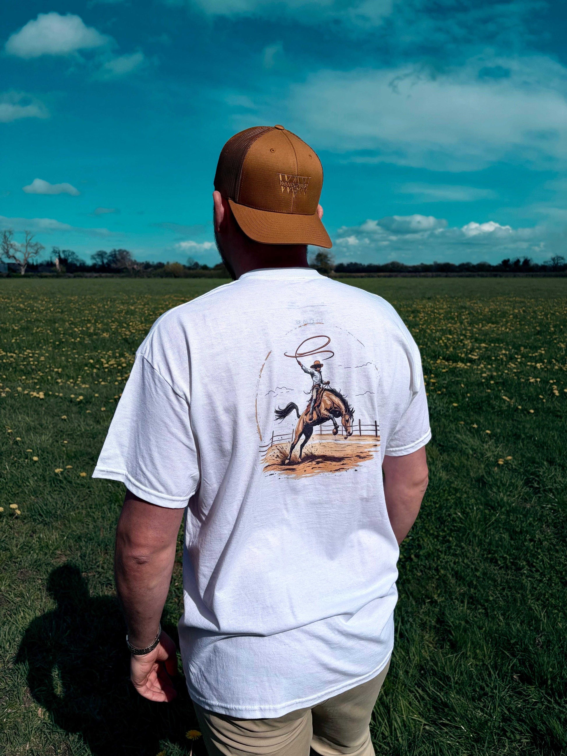 Copper Canyon Trucker – Caramel WanderWest Logo Cap