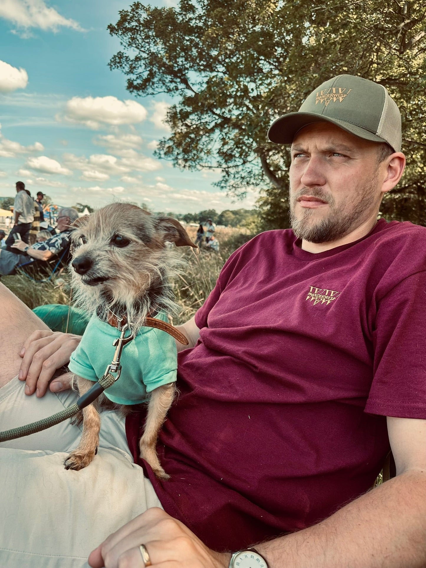 Discover the WanderWest Rusted Ranch Tee in Burgundy, crafted with 100% cotton and embroidered logo. Perfect for casual country and streetwear layering, order now!
