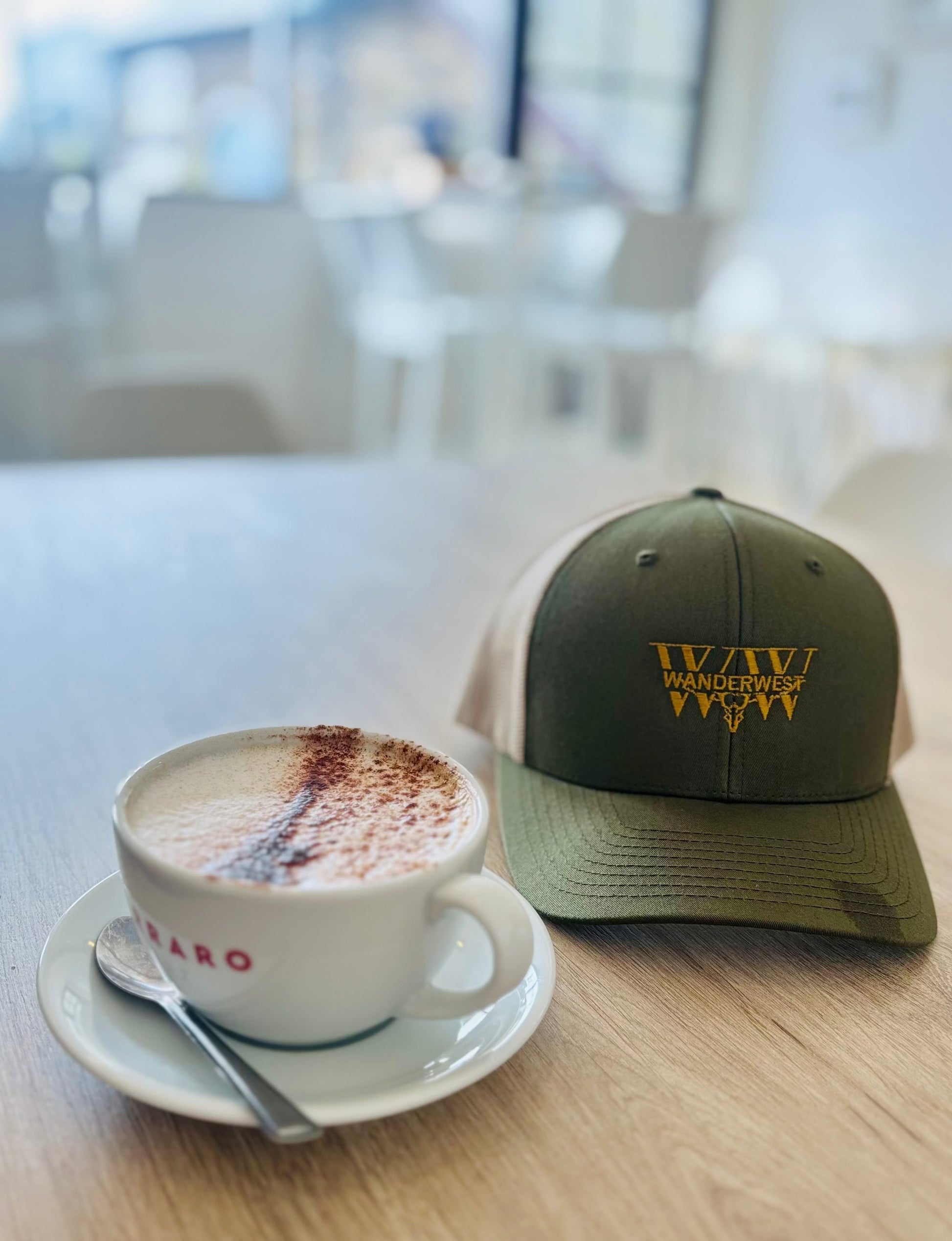 Shop the WanderWest Outpost Trail Trucker - Moss/Khaki for authentic country style. Breathable mesh and durable materials, perfect for outdoor adventure casual wear.