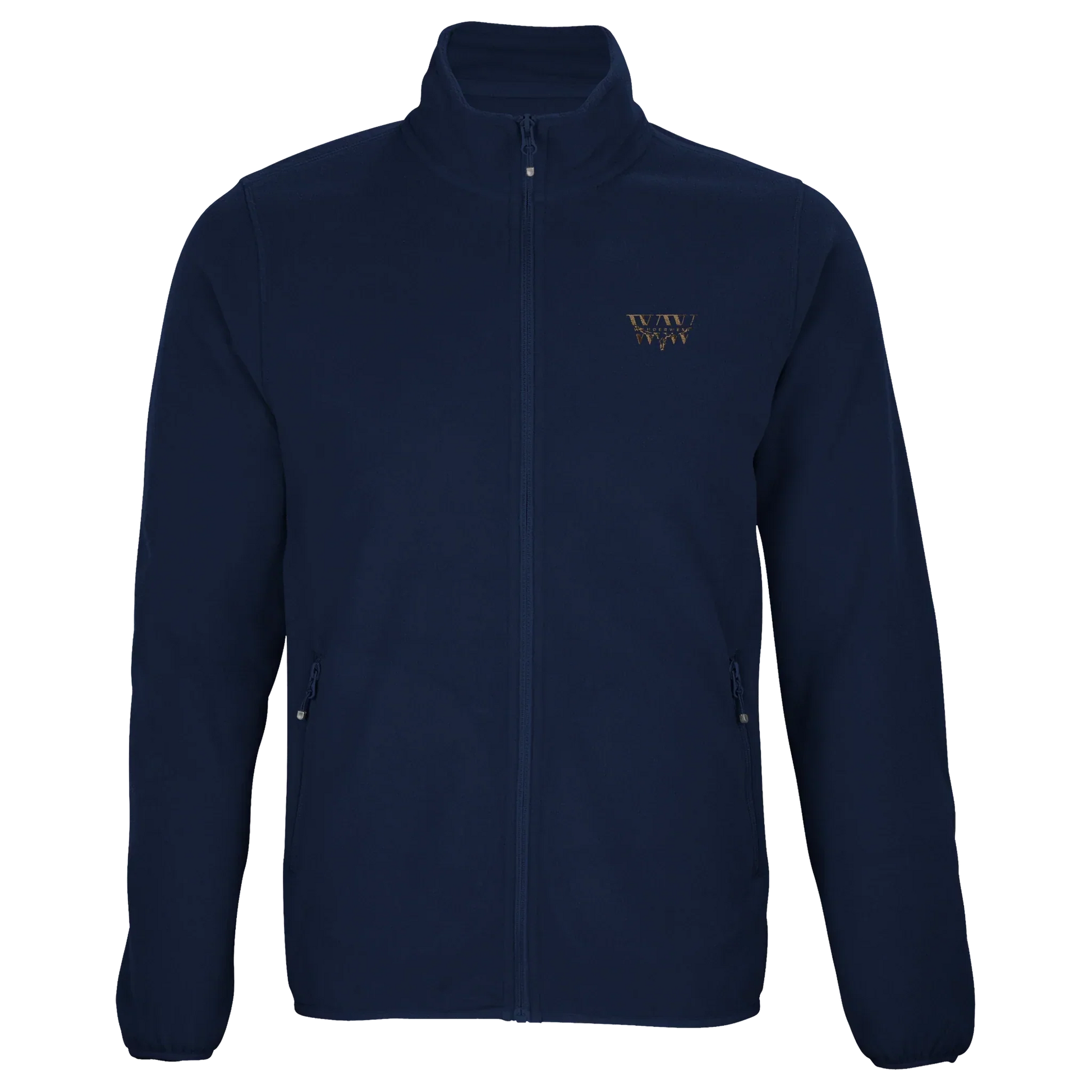 Discover the WanderWest Coastal Fleece in Navy, crafted from recycled polyester fleece. Perfect for coastal walks and road trips with warmth and authentic style.