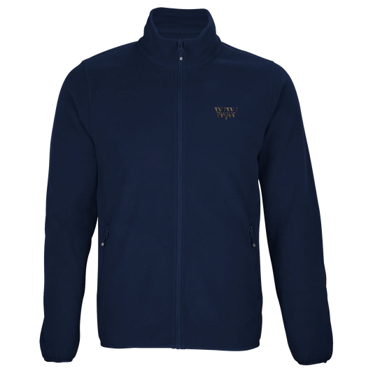 Discover the WanderWest Coastal Fleece in Navy, crafted from recycled polyester fleece. Perfect for coastal walks and road trips with warmth and authentic style.