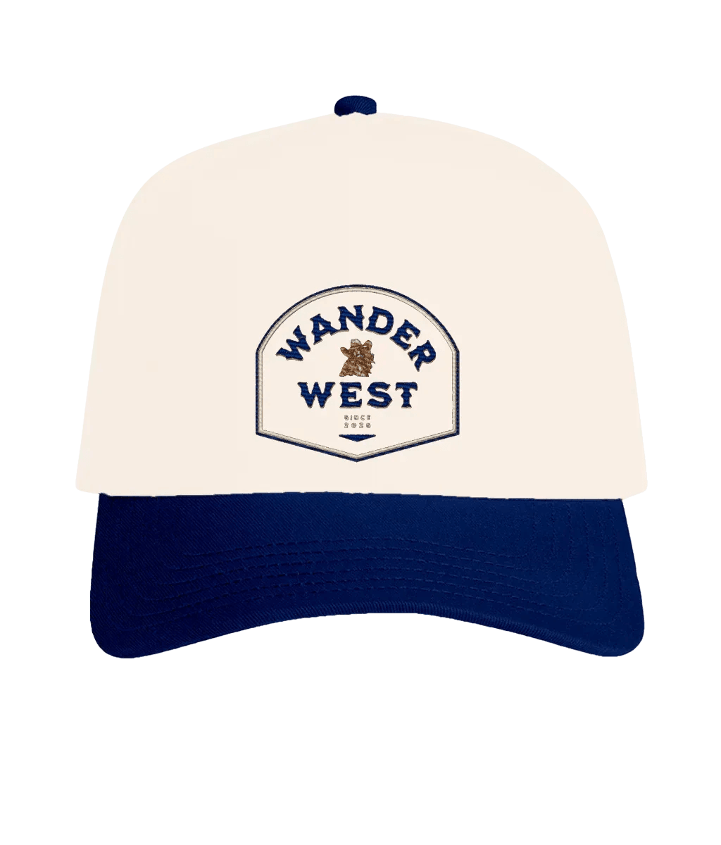 Discover the Western Crest Cap, a timeless high-profile hat designed for everyday wear with a two-tone style. Perfect for modern western fashion and outdoor adventures.