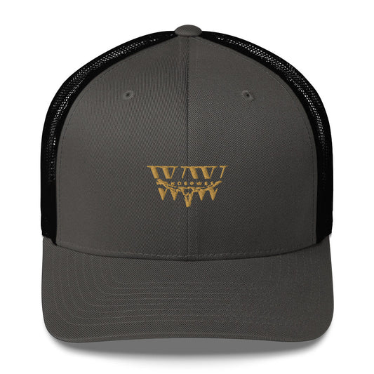 The WanderWest Smokehouse Trucker for a rugged, versatile look with mesh back and embroidered logo. Perfect for casual outings, camping, or road trips. Order now!