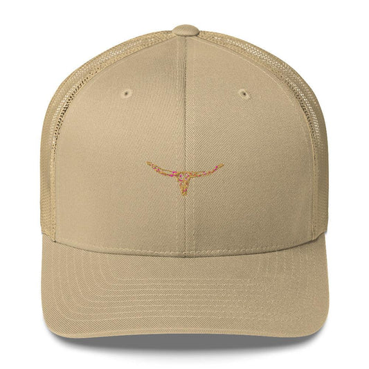 Longhorn Bull Skull Trucker Cap with Mesh Back