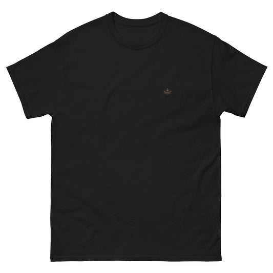WanderWest Bull&Guitar Print classic black tee, 100% cotton, unisex, structured fit.