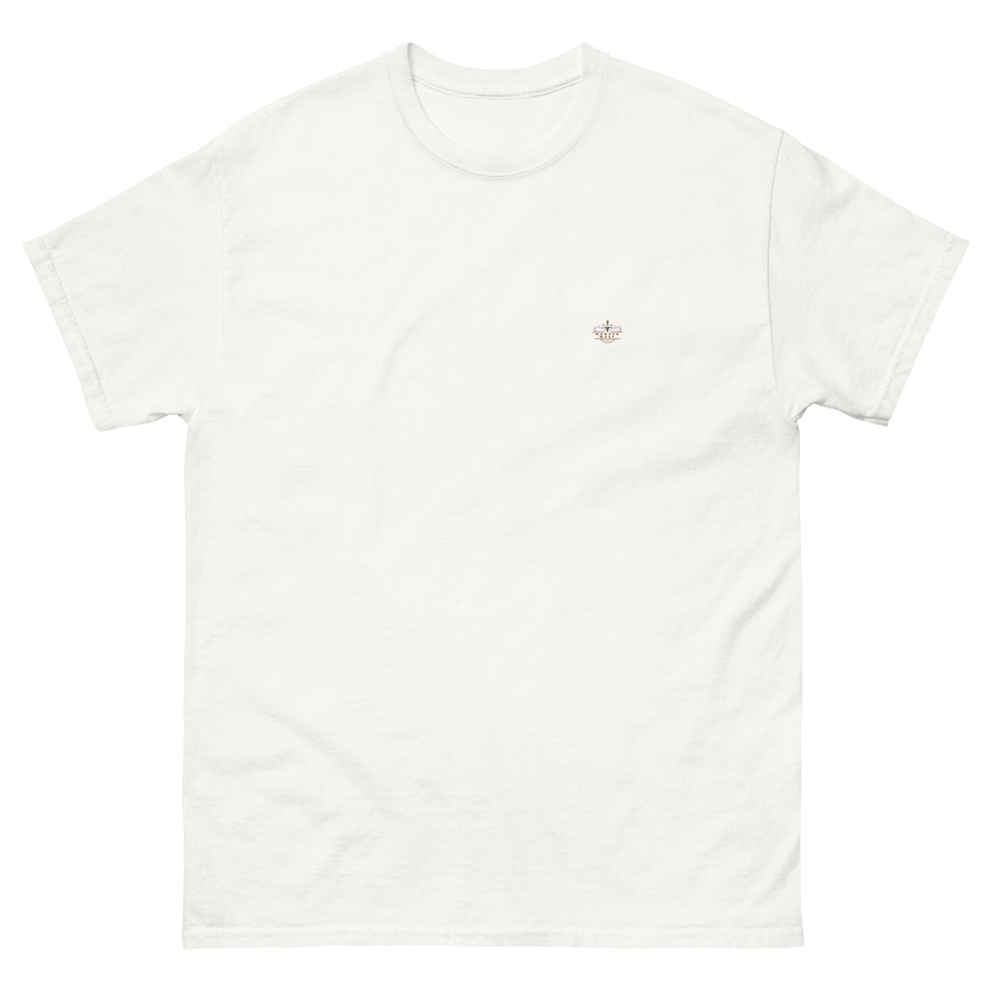 Unisex classic tee with WanderWest Bull&Guitar Print, 100% cotton, and structured fit.
