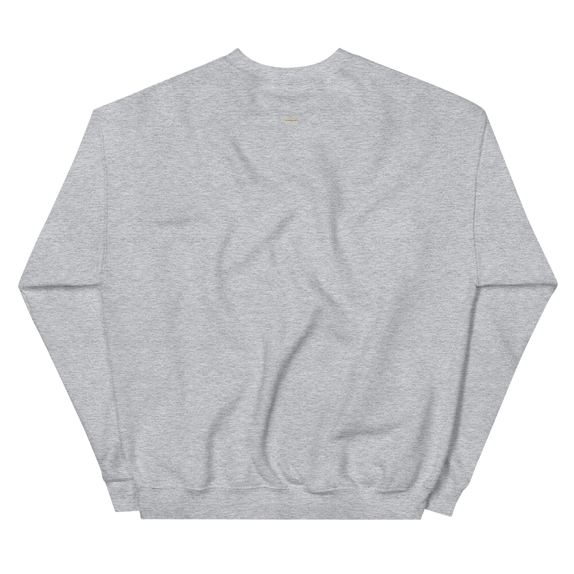 Gray Bull Skull Unisex Sweatshirt with classic fit, rib knit collar, and soft air-jet spun yarn fabric.